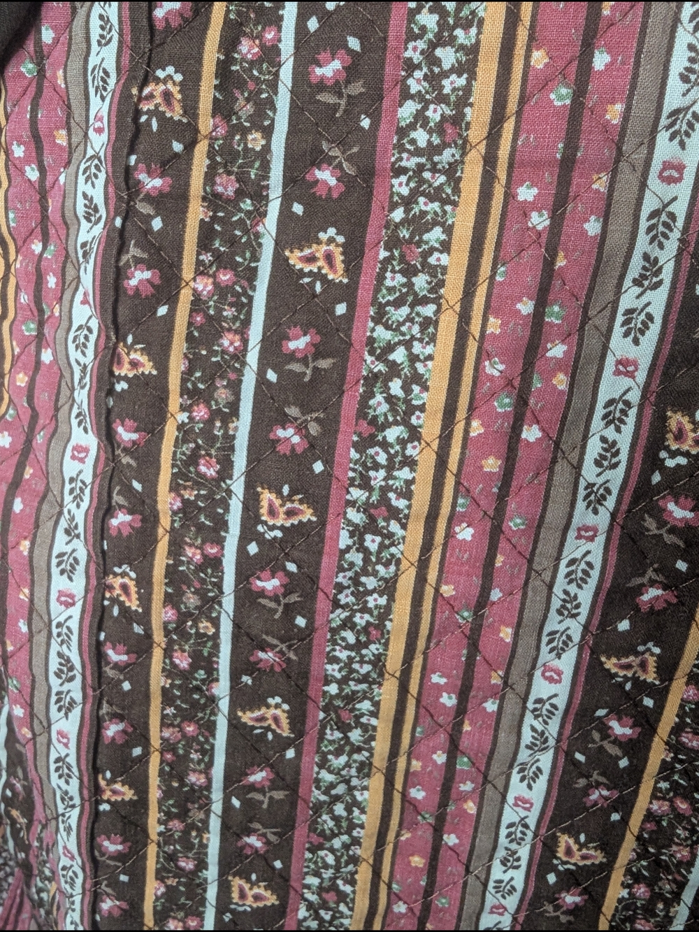 Reversible Women's Brown Patterned Open Jacket - Picture 6 of 7